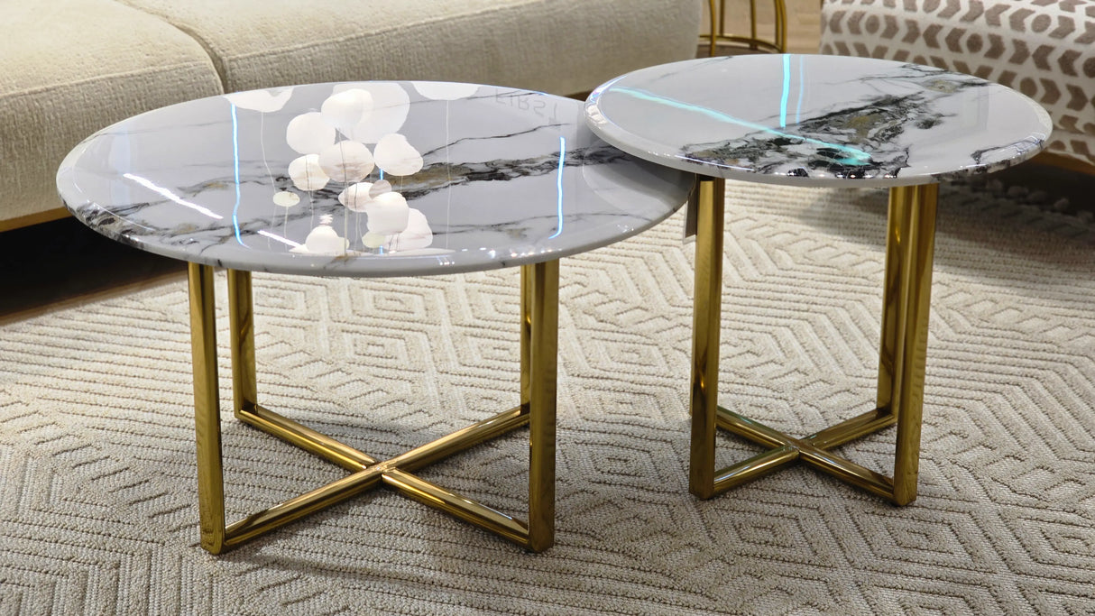 Coffee Table H086 Rose Gold (2 Sizes, 4-Box Set)