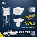 نظام هيكل المرحاض المعلق على الحائط من Geberit Duofix - موديل DE 458.233.00.2