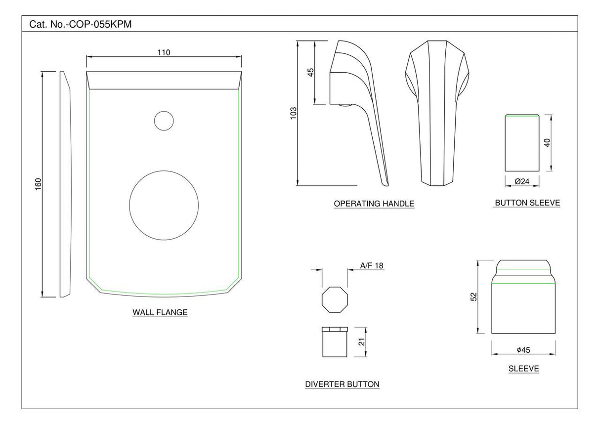Exposed Part Kit – In-Wall Diverter BuyonBudget