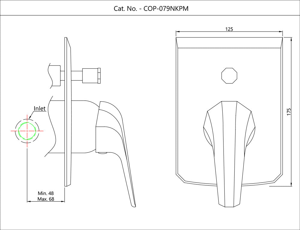 Single Lever Exposed Parts Kit of Hi-flow Diverter Jaquar
