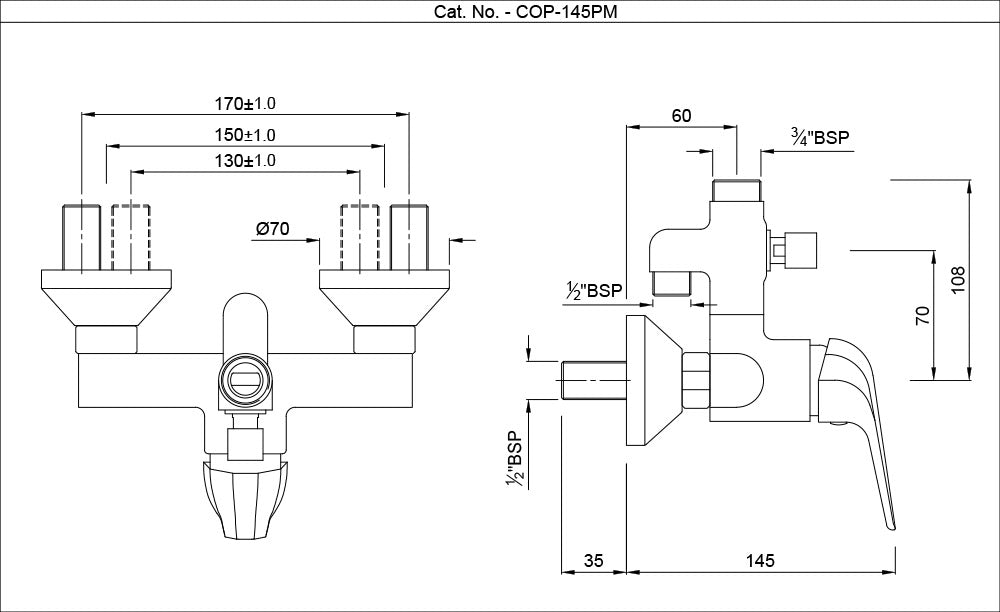 Single Lever Exposed Shower Mixer Jaquar