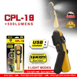 Toby’s CPL-19 USB Rechargeable Multifunctional Folding Work Light with COB LED Flashlight