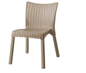 Rattan Chair with Plastic Legs in Cappuccino (Color Code 108)