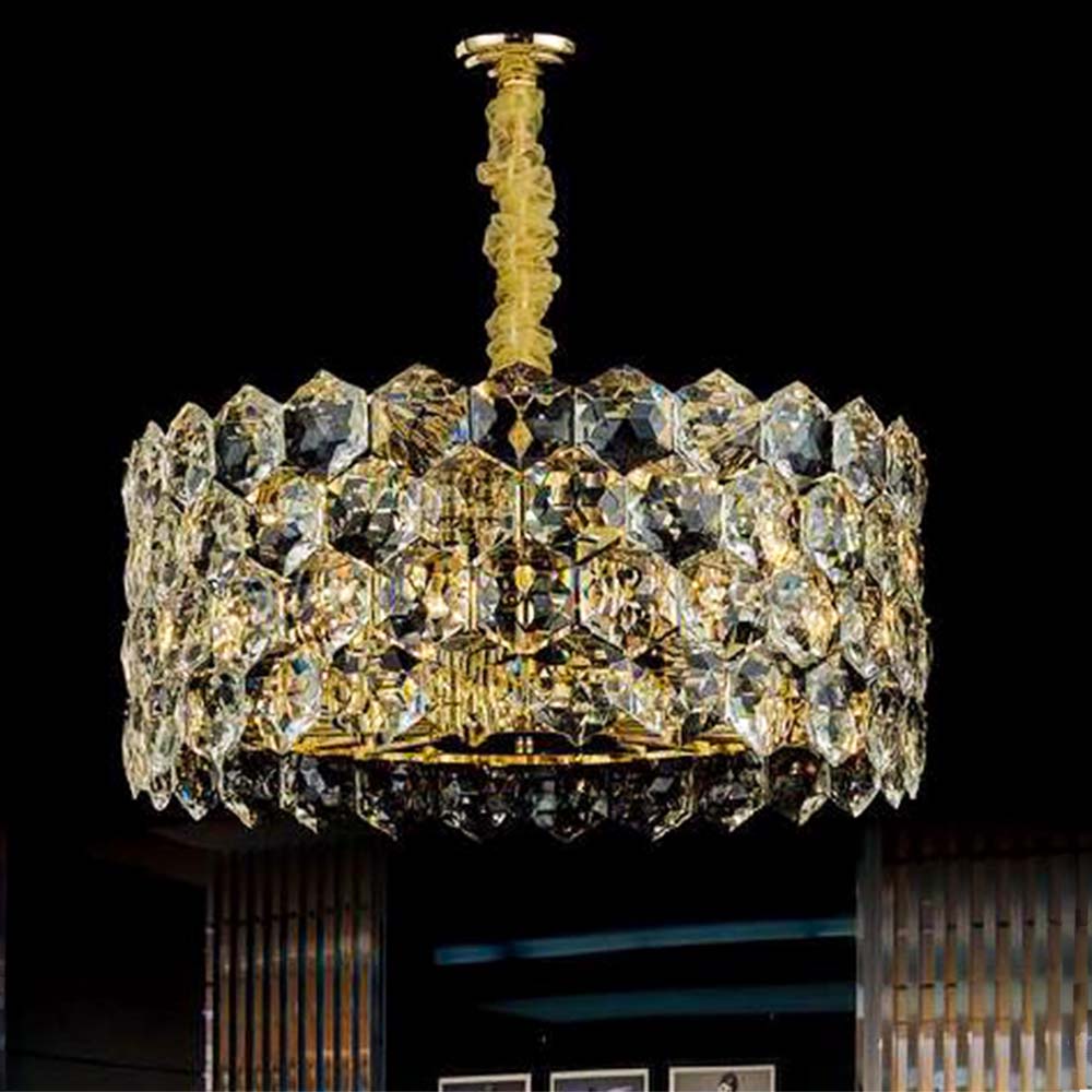 Modern Luxury Round Chain Smoke Gray Crystal Chandelier - Omd1676 (d80xh34) 800