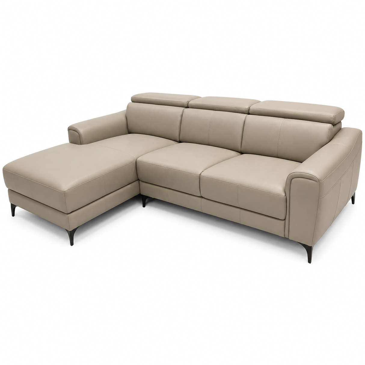 Full Leather Sofa Set (Latte)