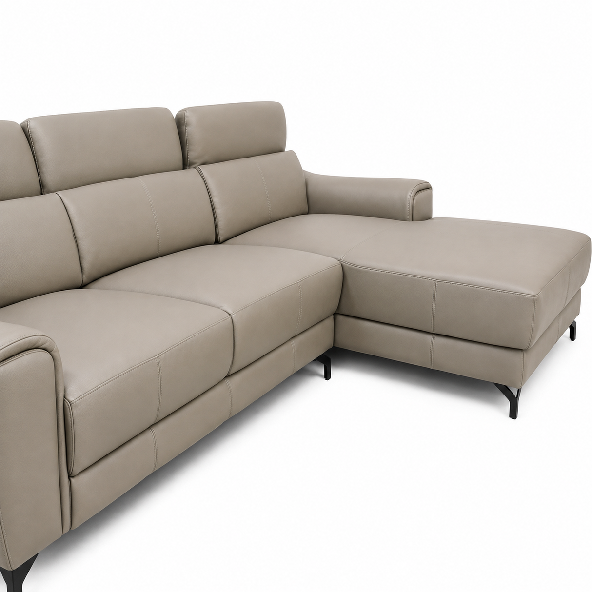 Full Leather Sofa Set (Latte)