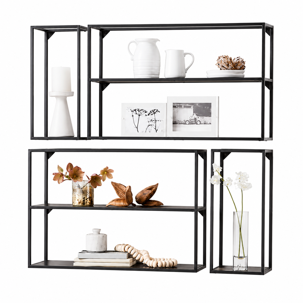 Metal Wall Shelf (set Of 2)