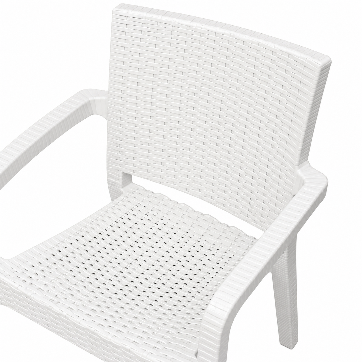 CT022 Big Rattan Armchair (White)