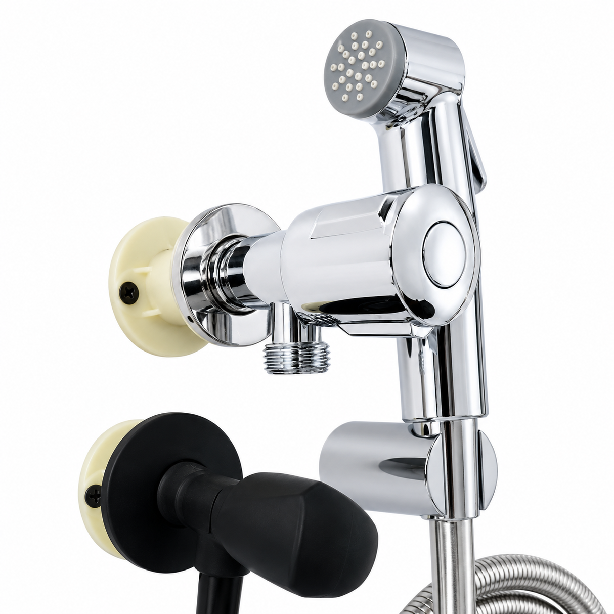 Double Control Angle Valve – Premium Brass Chrome Water Control Valve