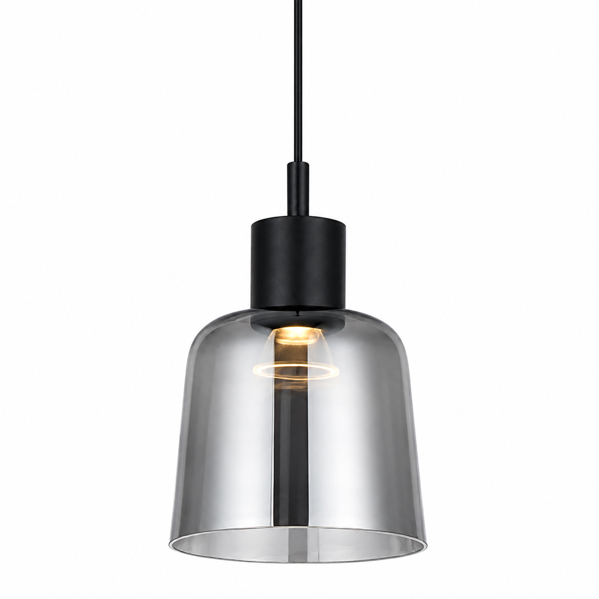 Pendant Lamp - 8998PA/1 Black + Smoky D160 LED 8W