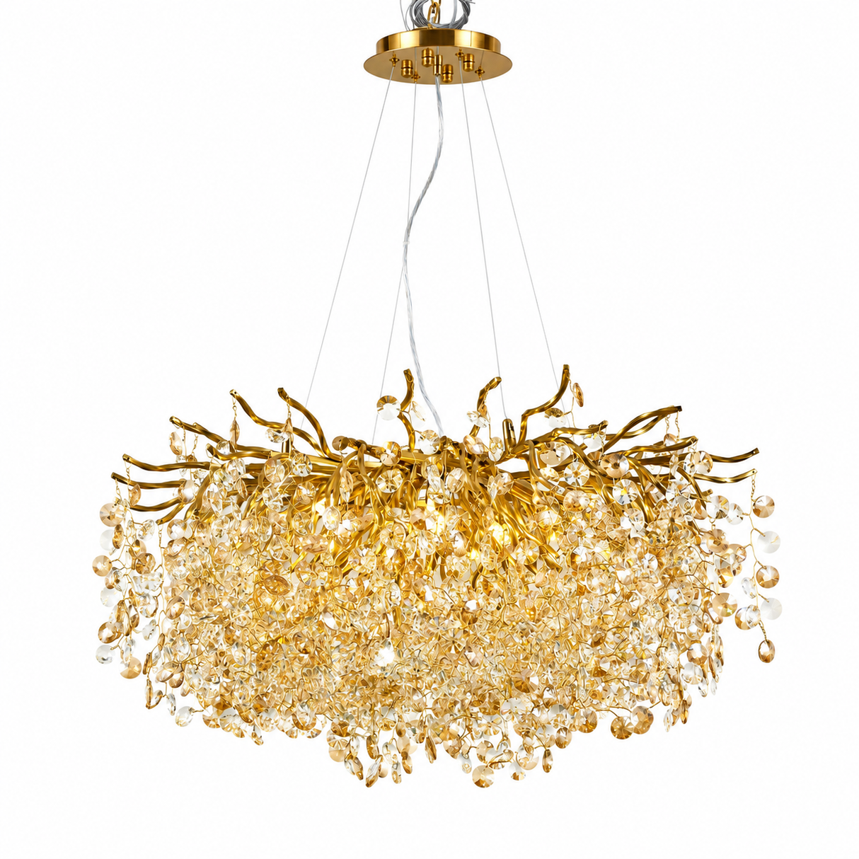 Hanging Lights - OMG0908 D80*H45cm Metal + Crystal (Gold)