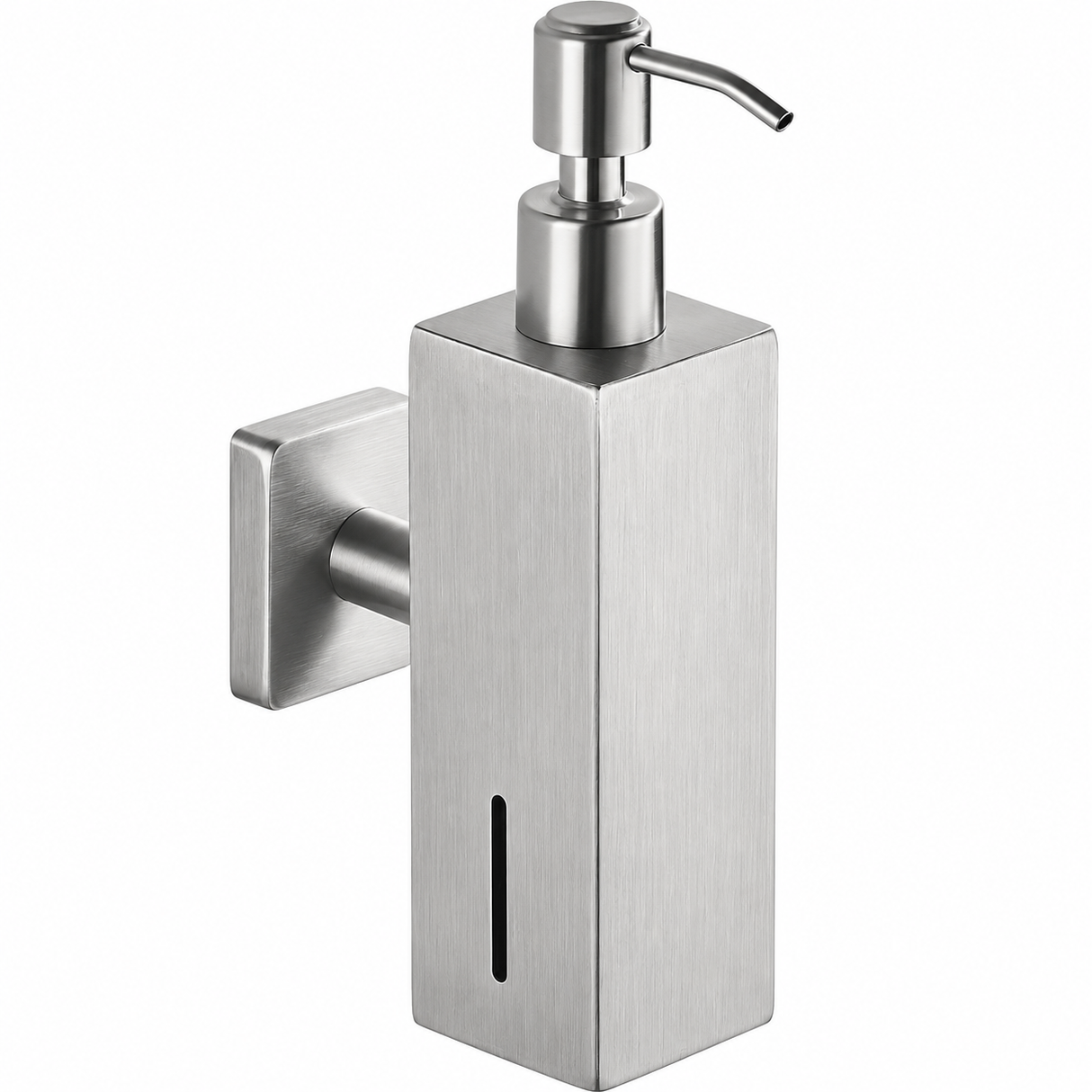 BRIMIX Wall Mounted Soap Dispenser Stainless Steel 304 Hand Wash Liquid Soap Dispenser (Brushed Finish)