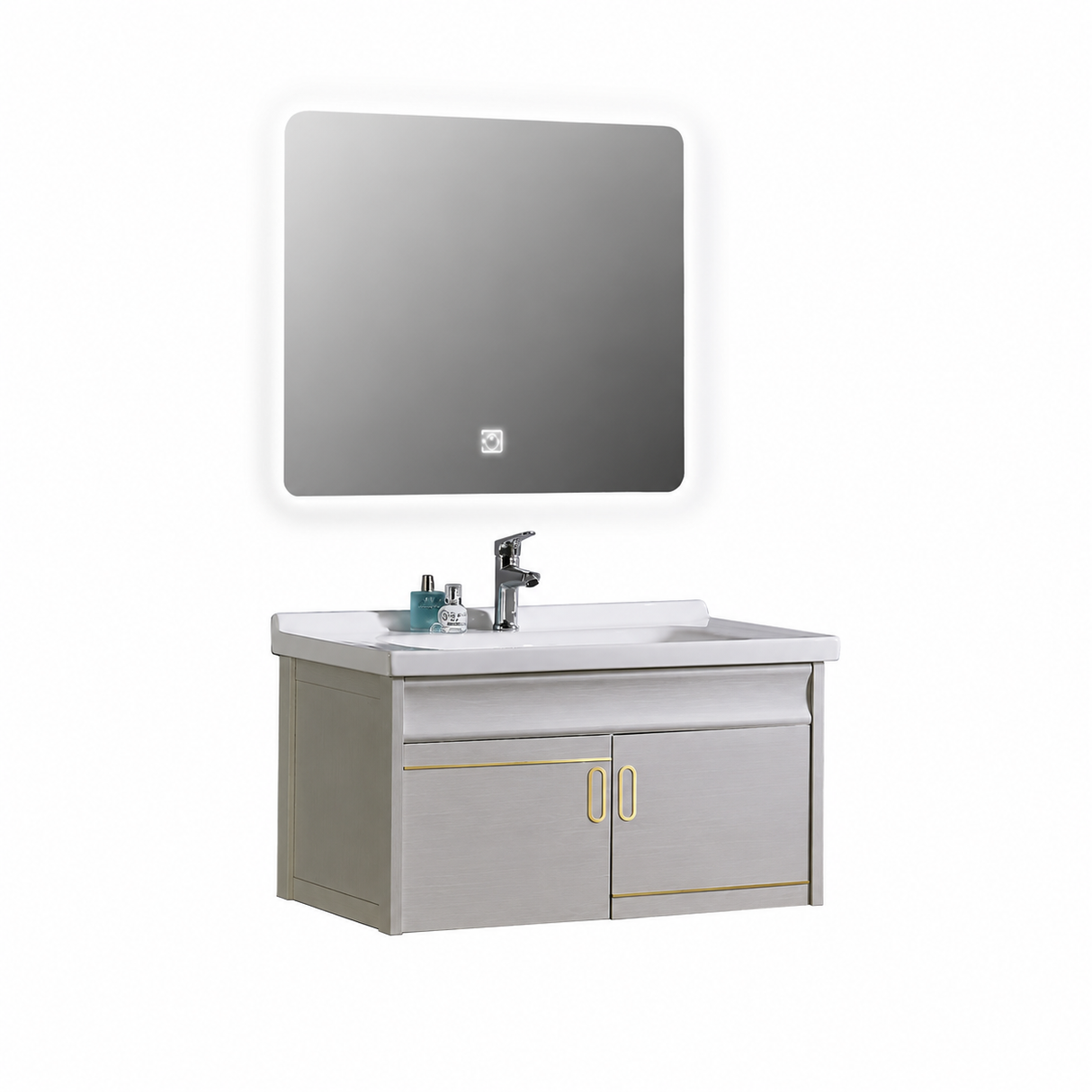 Wall Mount Vanity Bathroom Cabinet With Mirror - White