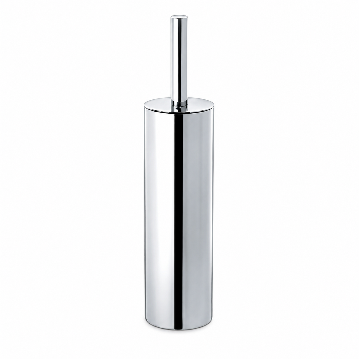 Self Floor Toilet Brush Holder Round - Chrome