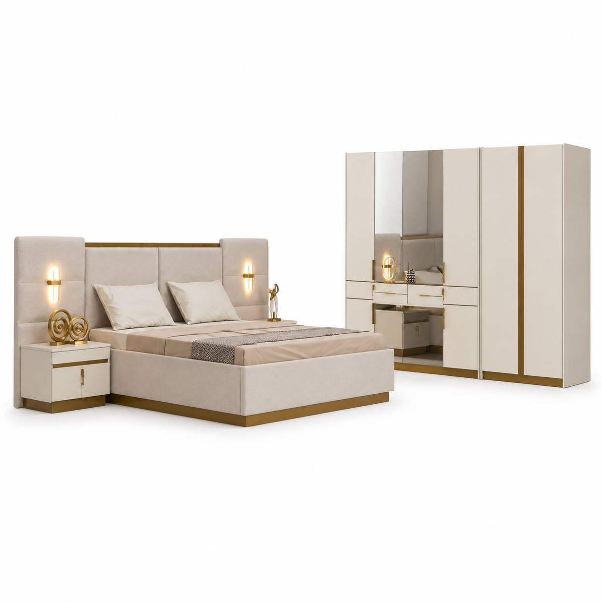 Loren Bedroom Set – 180×200 cm, 6-Piece