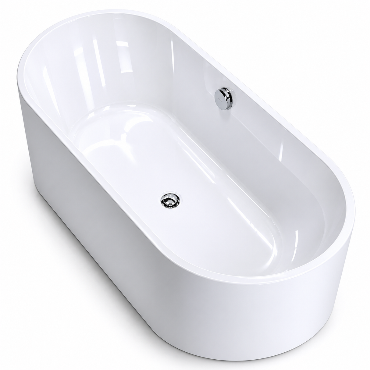 Freestanding Bathtub With Overflow W/o Mixer