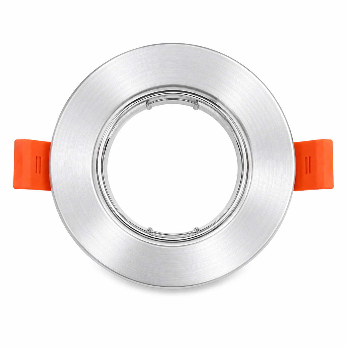 Ceiling GU10 Light Housing Aluminium Silver D88mm Cutout Ø67mm with GU10 Connector C6773
