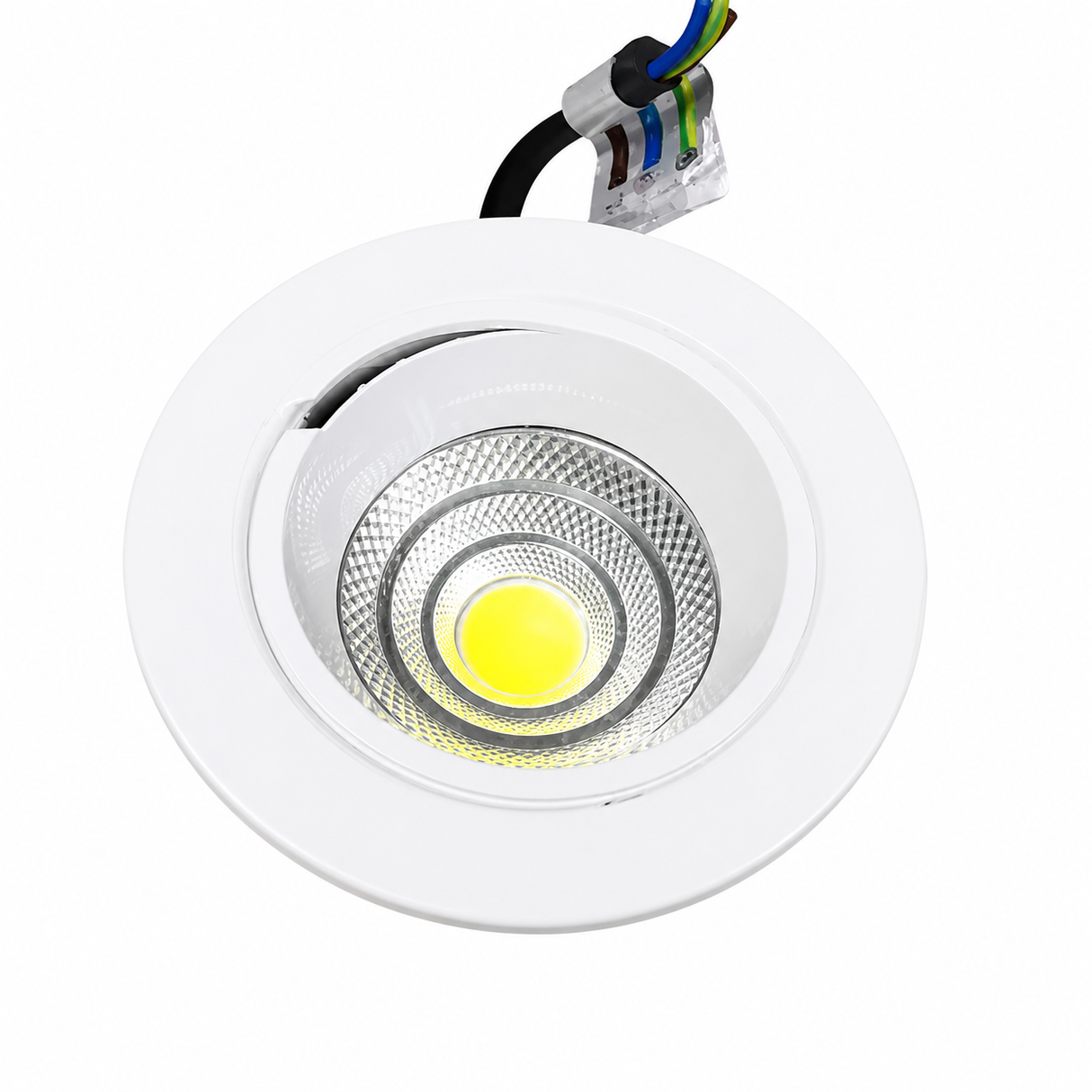 COB LED Ceiling Light 7W Tricolor Adjustable Driver White – XYN-BR6778