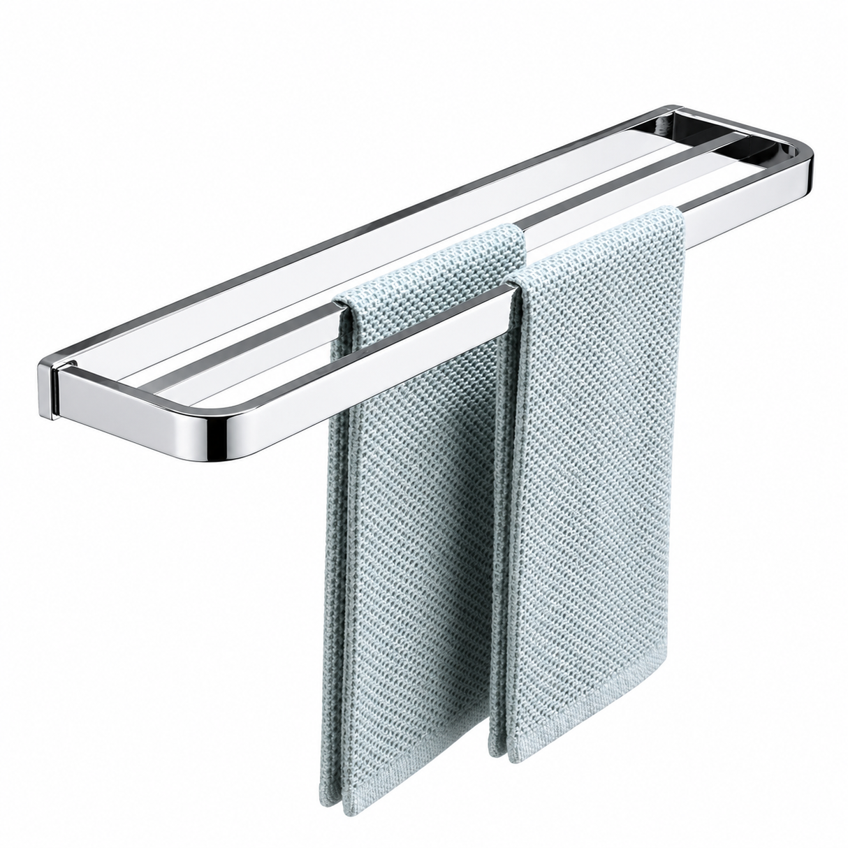 Double Towel Rack 600mm – (chrome)
