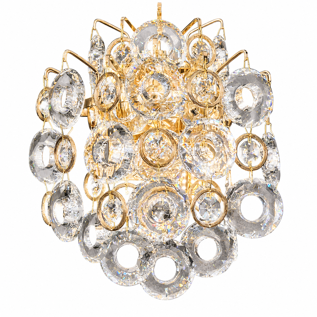 D8223 Champagne Gold Crystal Wall Light