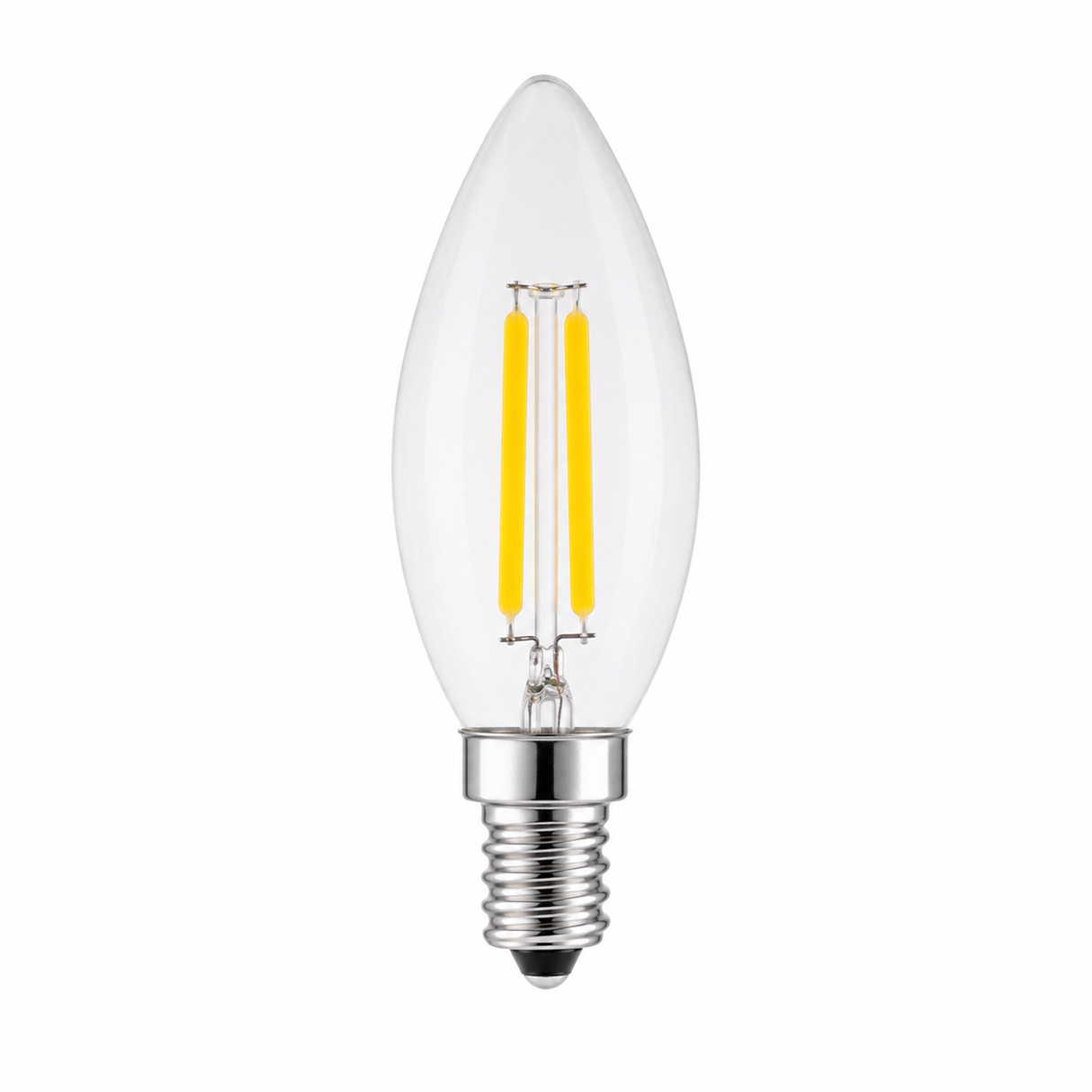 مصباح - YY-C35-J-4 واط - 350 لومن - E14 - C35x100 مم - زجاج شفاف - 2700 كلفن