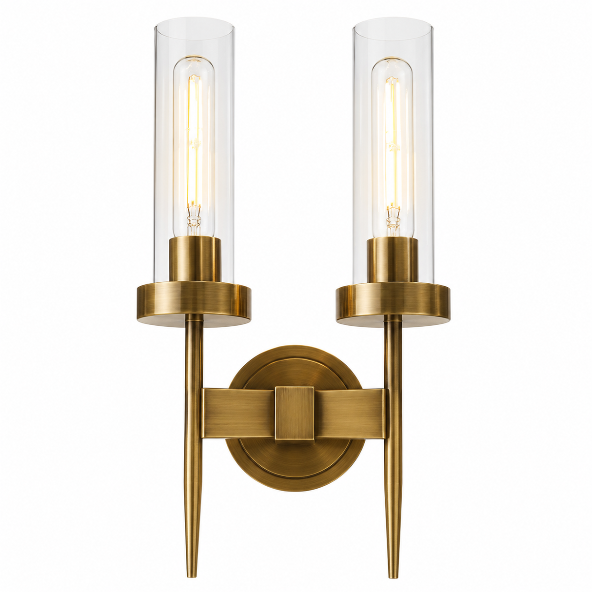 Wall Light L230×W145×H470 Metal + Glass Chrome 9837-2W