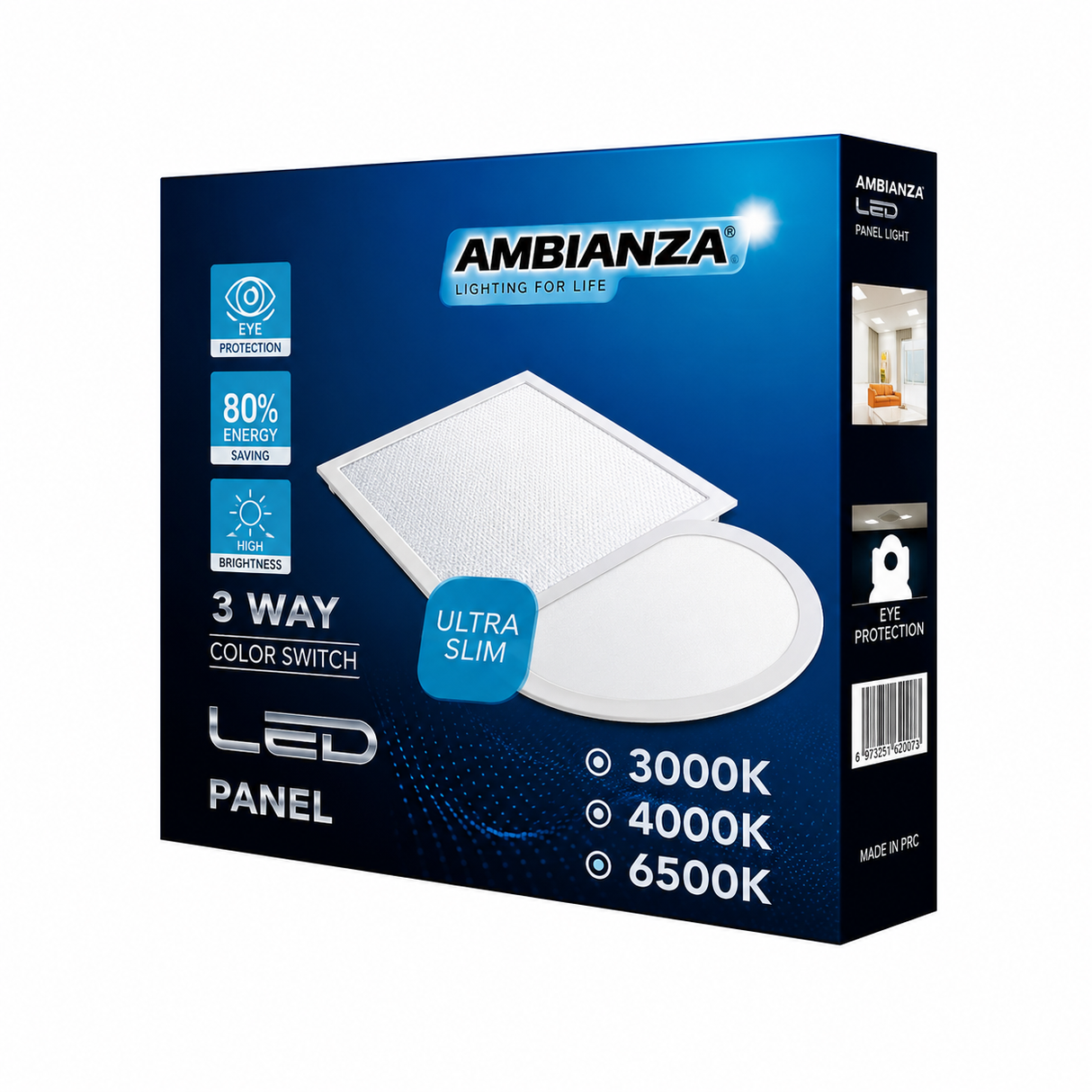 Round LED Panel Light 6W 10cm 6500K