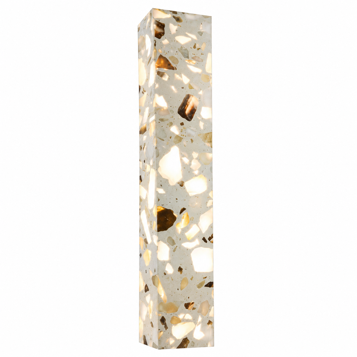 LED Wall Light-1W-L500*W60*H80-Metal+Terrazzo-(Matt White) 20508A