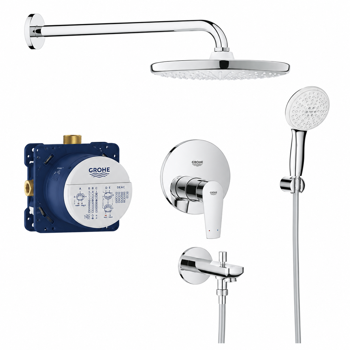 GROHE BauEdge Concealed shower system with Tempesta 250 25291000
