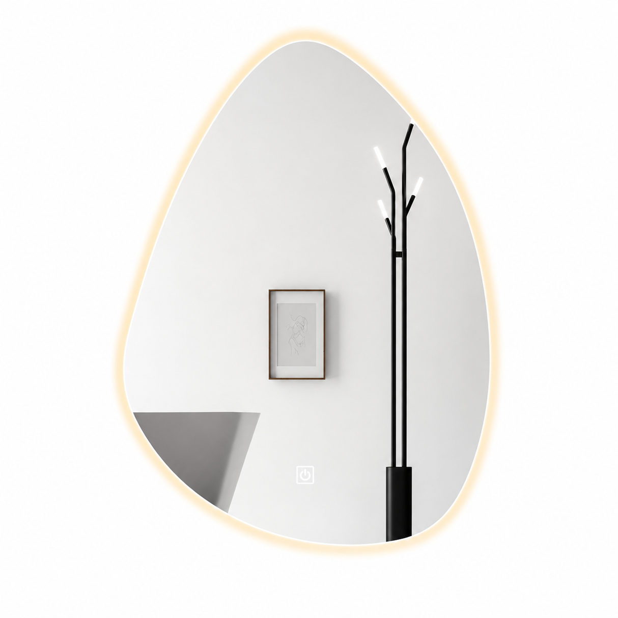 Drop Shape Bathroom Led Tempered Mirror