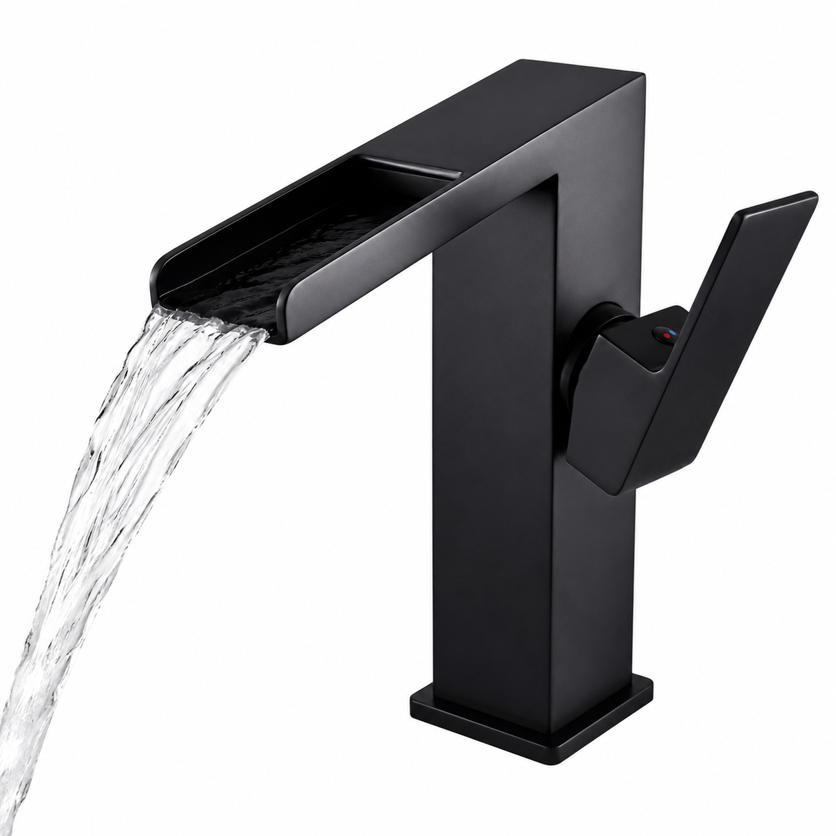 Basin Mixer Matt Black Simple Bathroom Faucet 1 Hole
