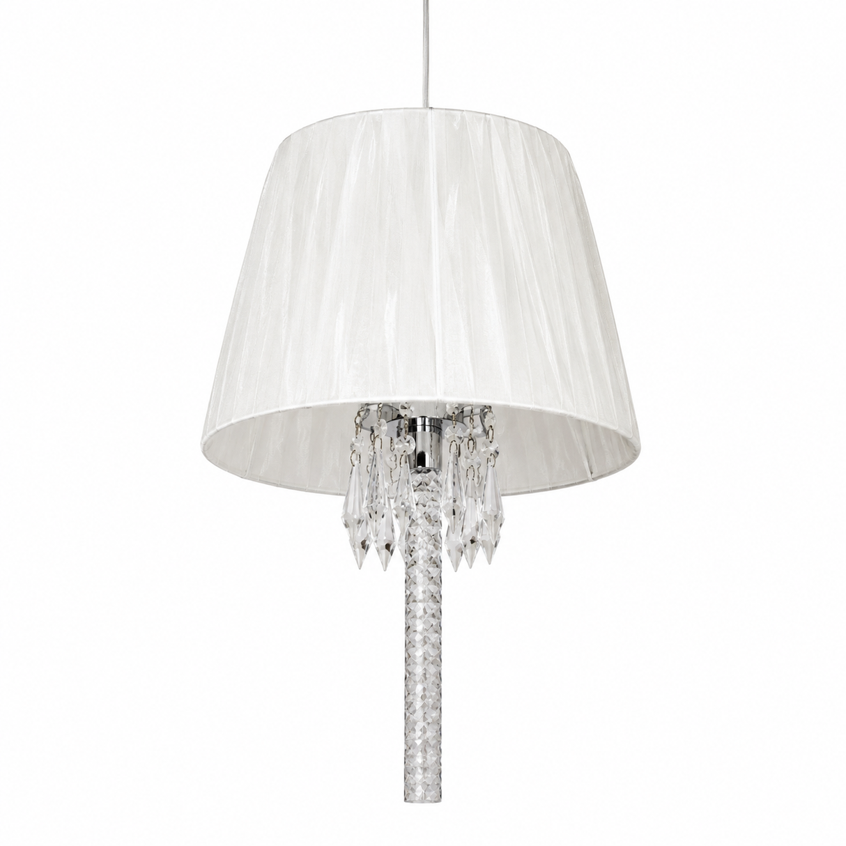 Hanging Lights - 1660-1 D650*H1250 - Chrome - Glass + K12 Crystal