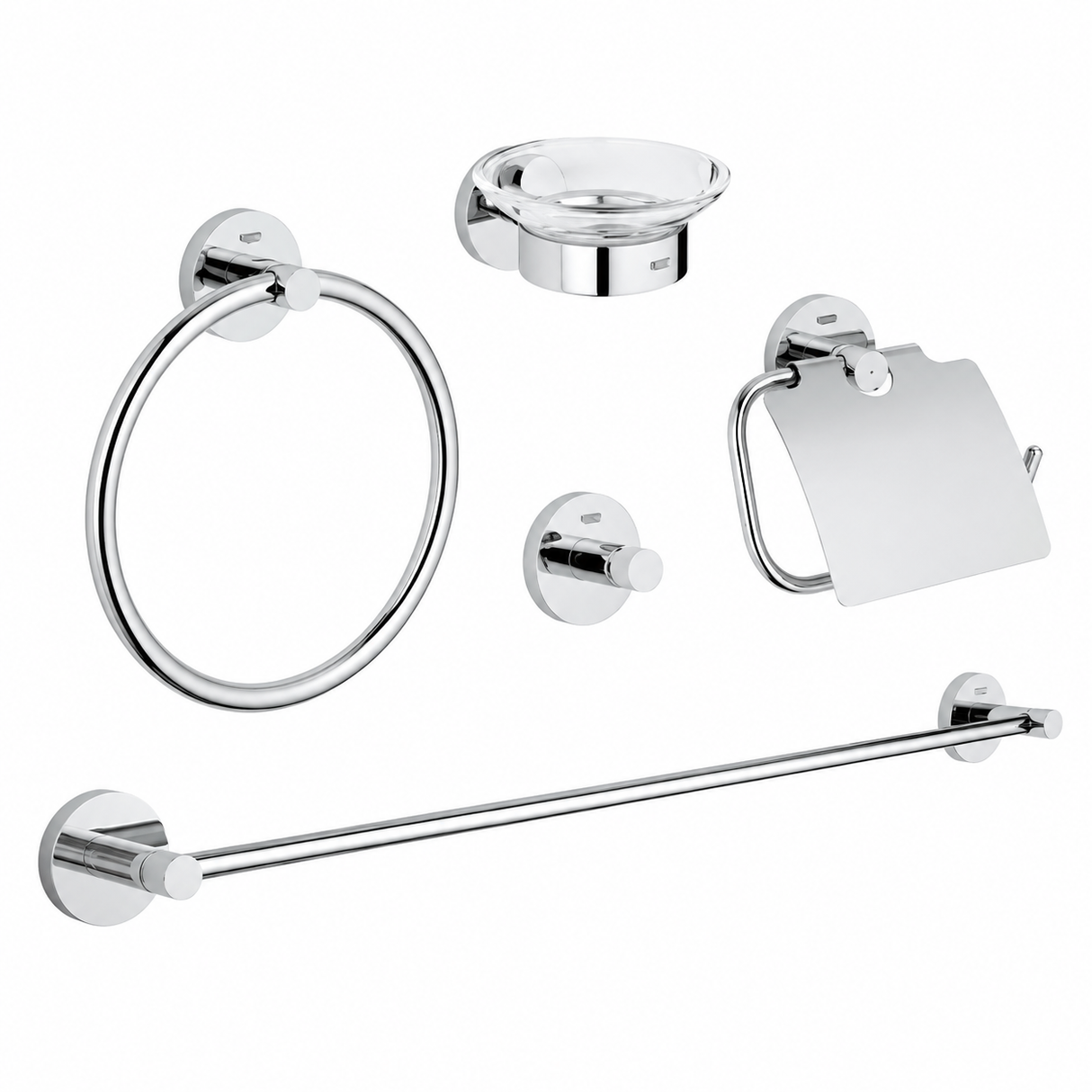 Chrome GROHE ESSENTIAL NA Accessory Set (5 Pieces)