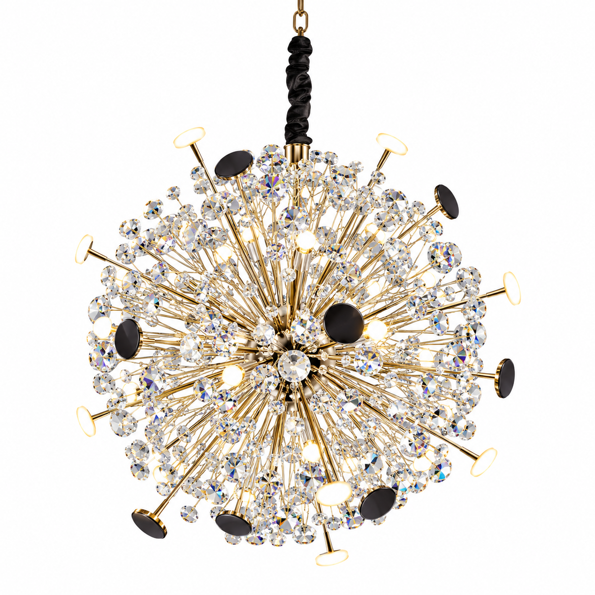 Pendant Light - 61694 - D600 Mixed Colors K9 Crystal - Gold
