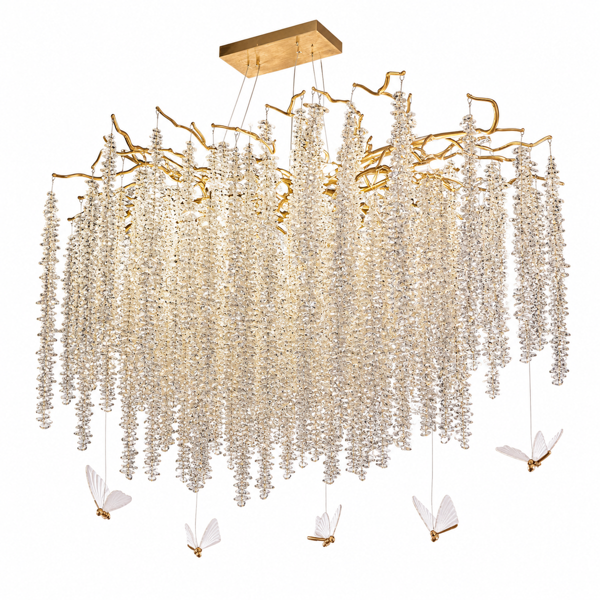 Pendant Light 8086-L1500 Aluminum+Crystal CH