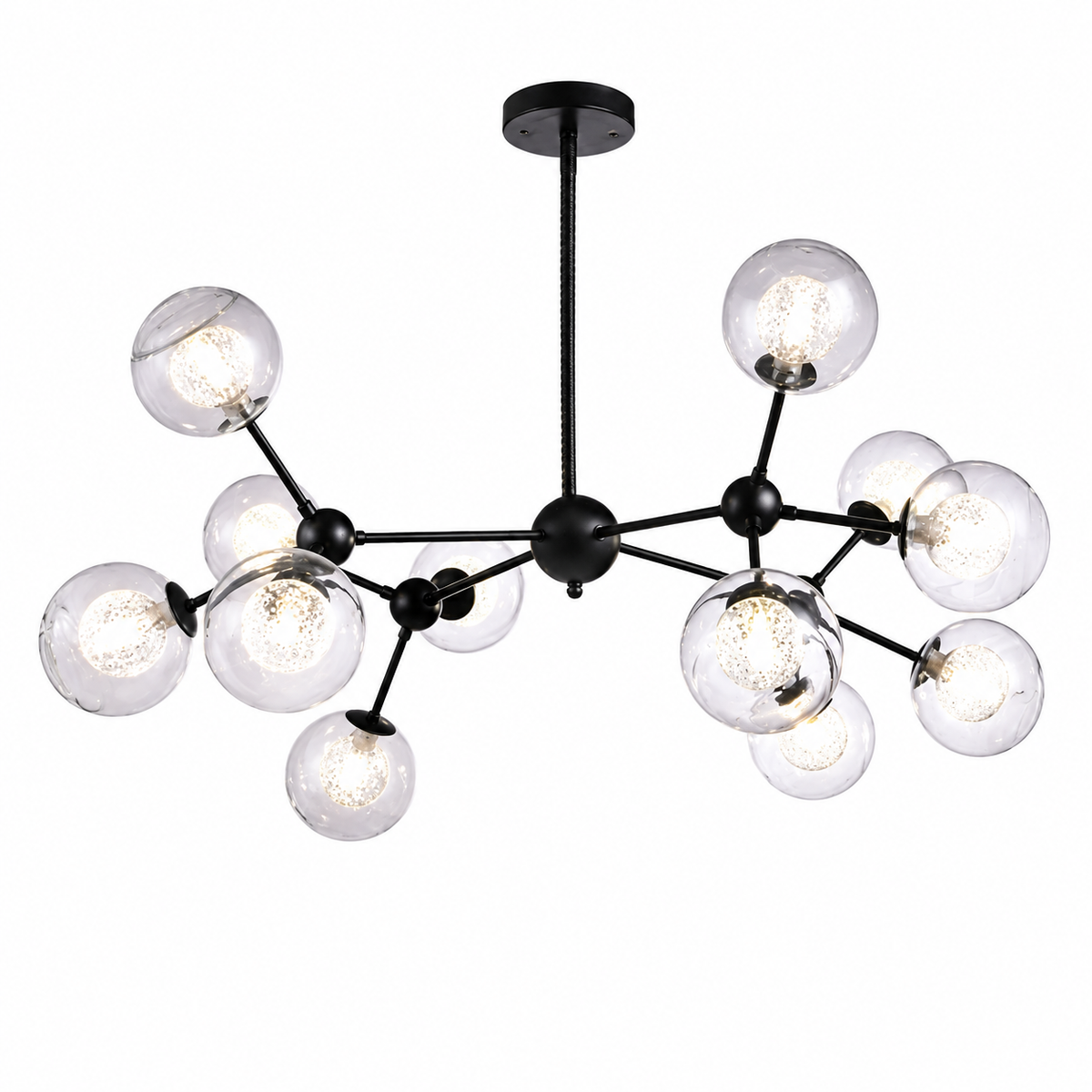 66009-12 Steel Glass Pendant