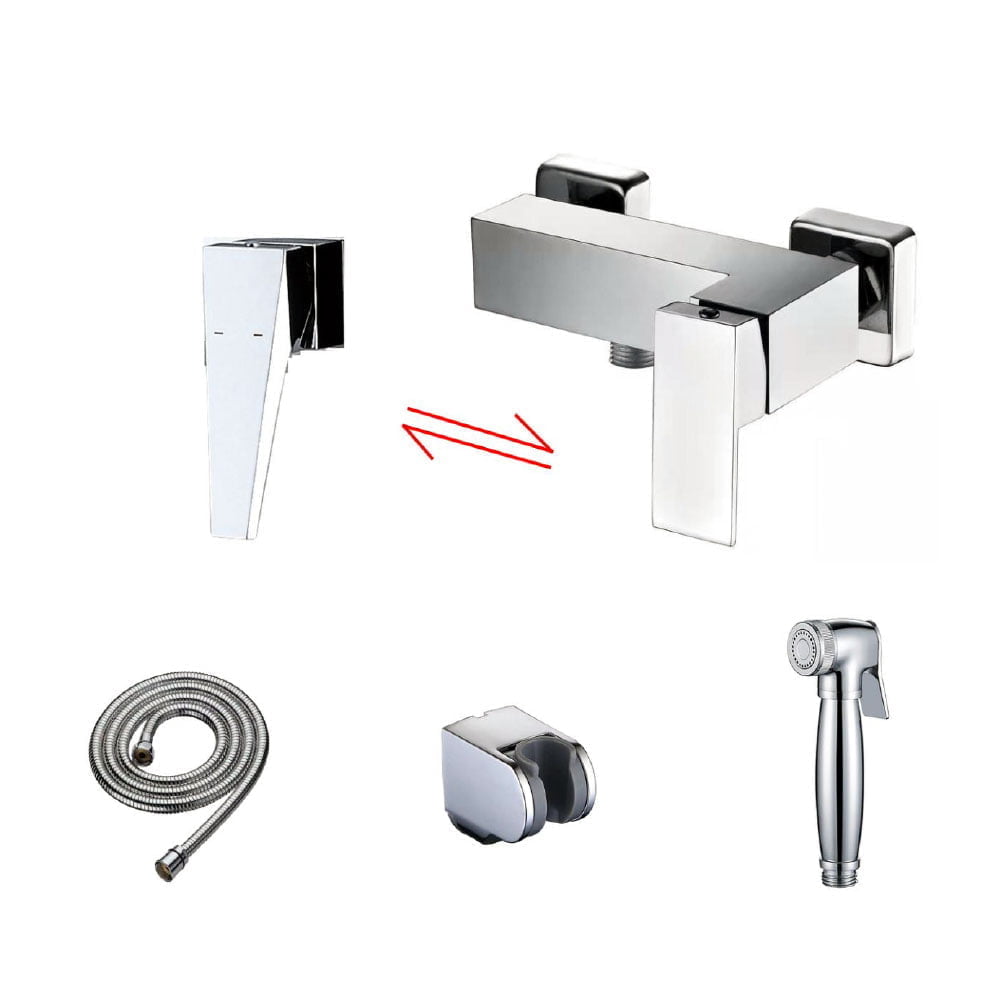 Chrome Shattaf Set Hot And Cold