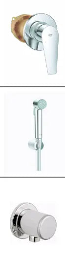 Grohe Concealed Shower Combo Set with 28626000, 29040001, 27513001