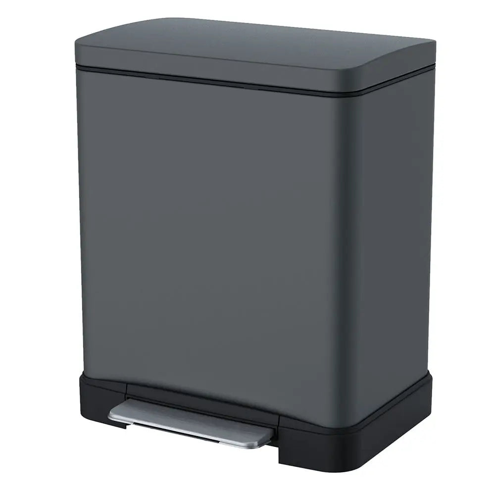 Dustbin Metal Pedal Type Dark Grey BuyonBudget