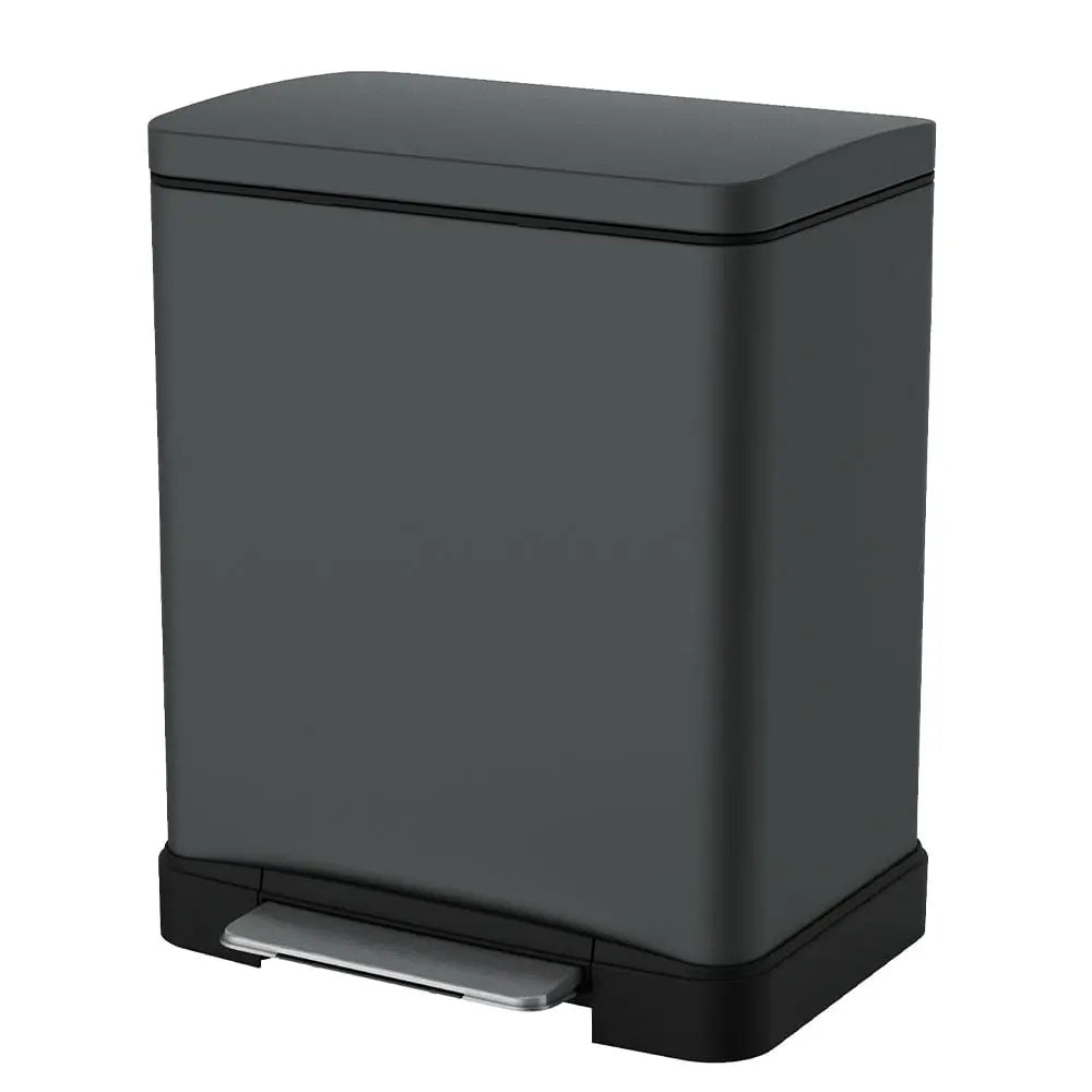 Dustbin Metal Pedal Type Dark Grey BuyonBudget