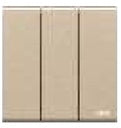DB 115-SILVER Three gang one way switch 16A