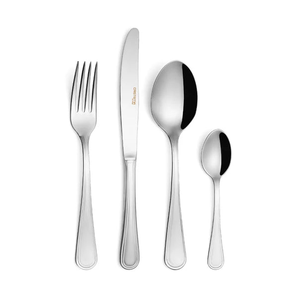 Cristema Desna 130-Piece Cutlery Set with Wood Cube Box