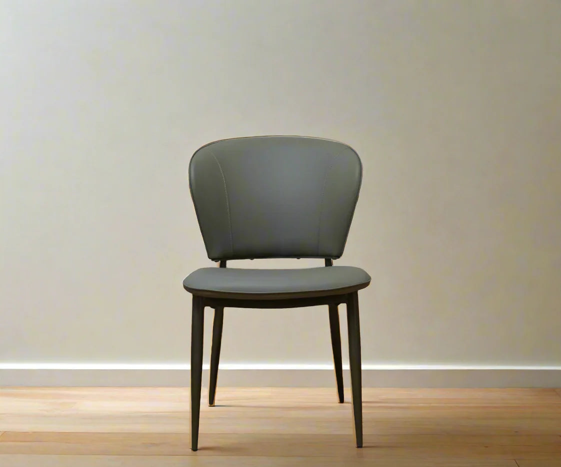 كرسي طعام رمادي داكن