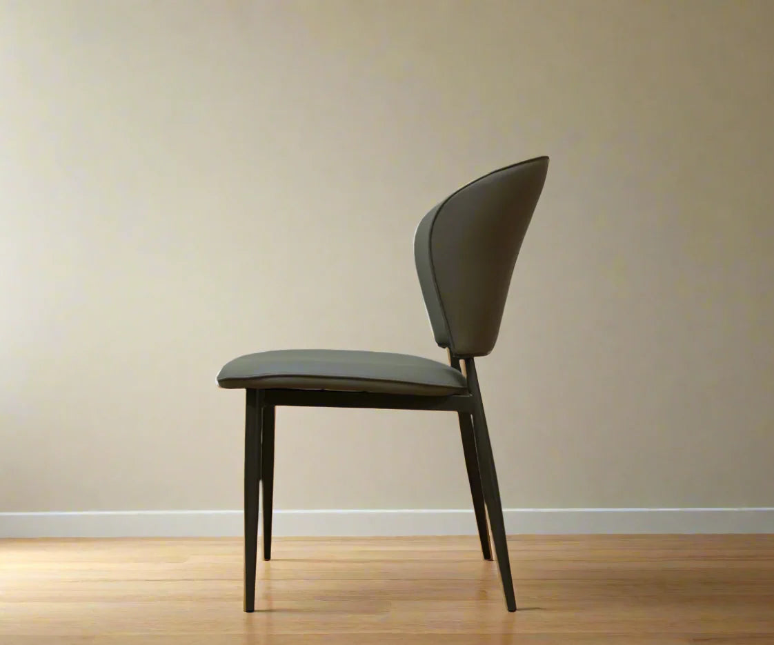 كرسي طعام رمادي داكن