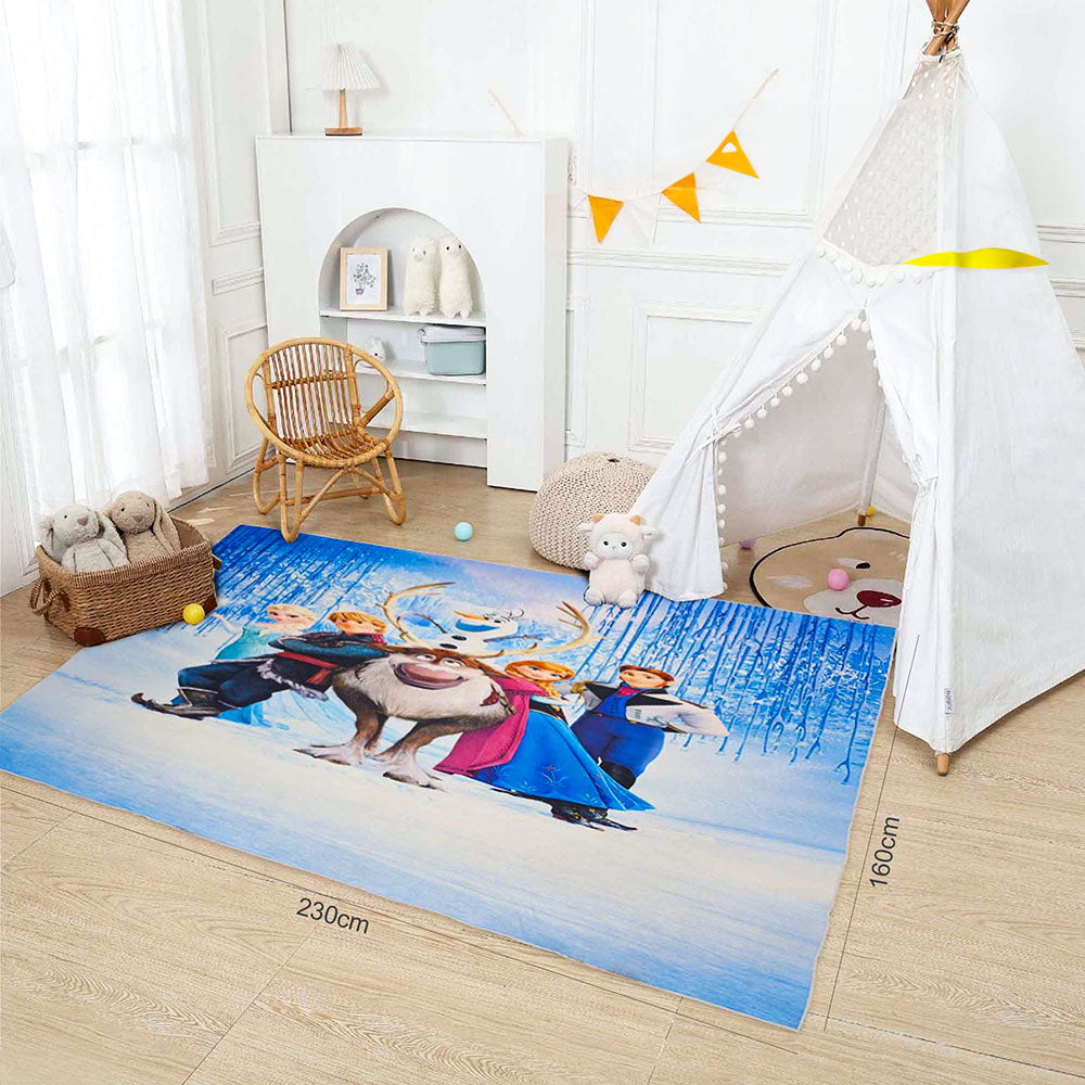 Disney Frozen Cartoon Design Carpet For Kids Bedroom