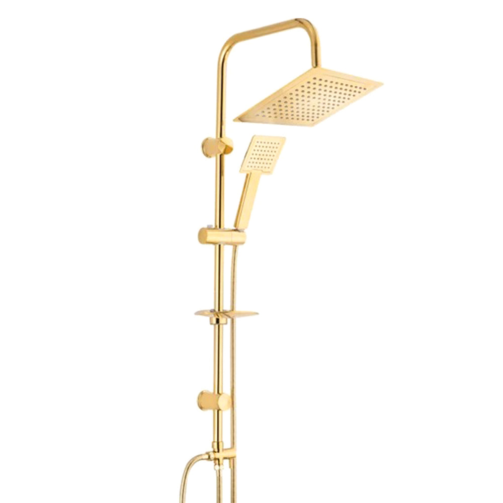Dubai Square Top Shower Set - Gold