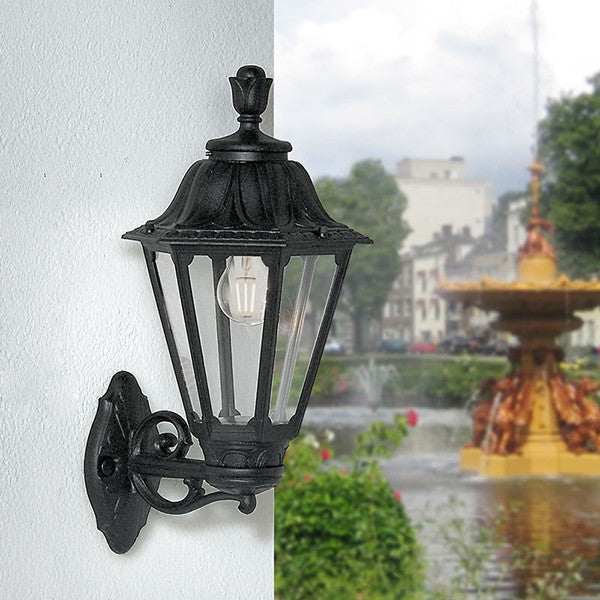 Medium Black Outdoor Wall Light