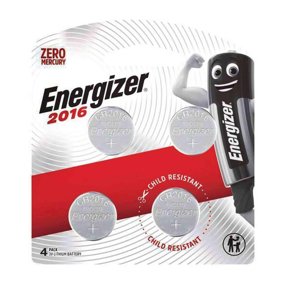 Energizer 2016 3V Lithium Battery CR2016 4 Pieces Pack Qatar