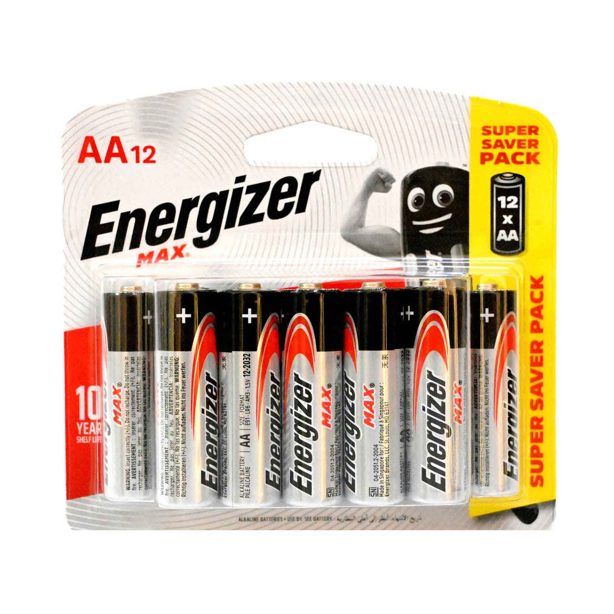 Energizer Alkaline Battery AA Pack of 12 Pieces Qatar