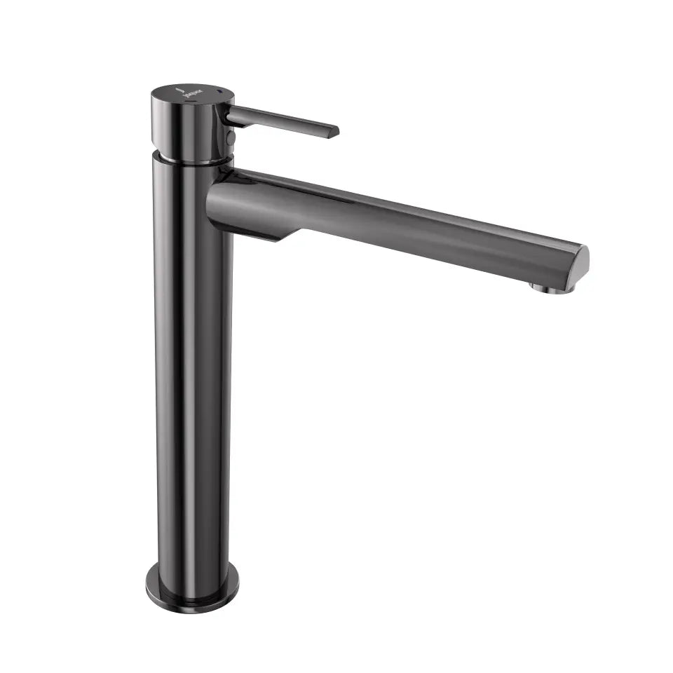 High Neck Single Lever Basin Mixer-Brushed Chrome